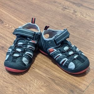Black grey summer sandals baby toddler boy shoes